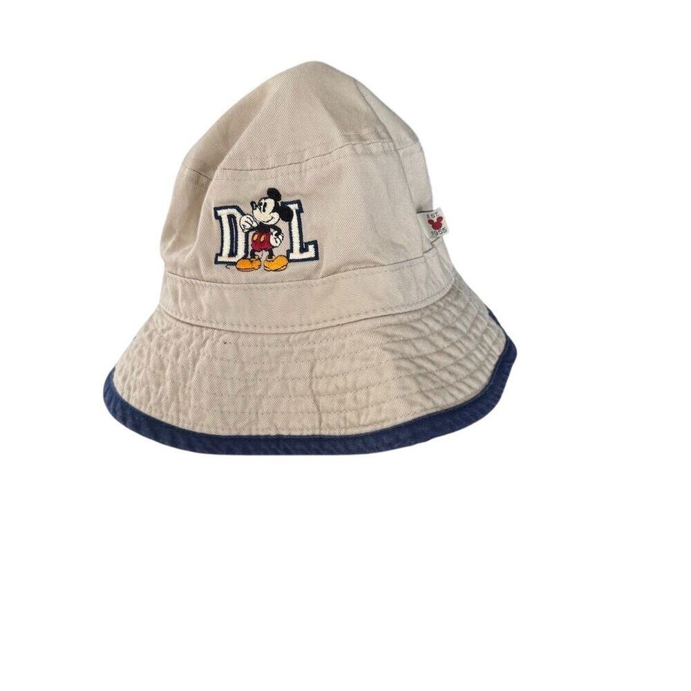 Vintage Disneyland Mickey Mouse Unisex Beige Bucket Hat Disney Goofy Hat Co.